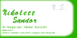 nikolett sandor business card